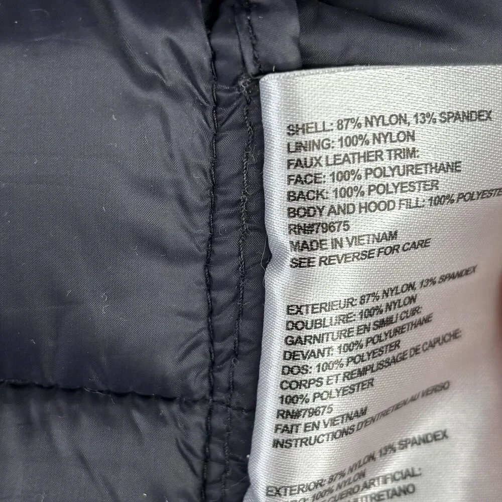 Michael Michael Kors Coat Womens XS Navy‎ Packable Puffer Hooded Long Quilted